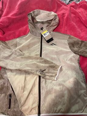 Nike Beige and Olive Women's Hooded Jacket